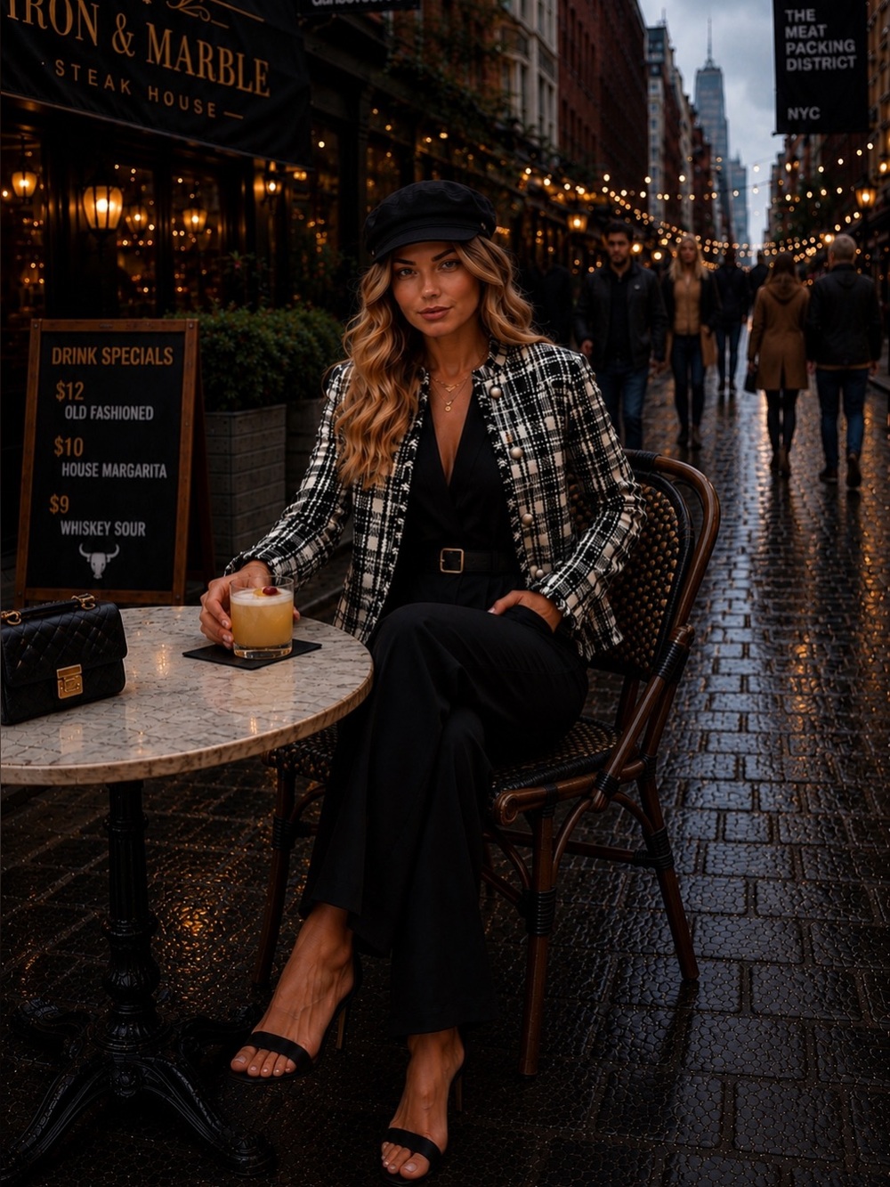 Zara Plaid Tweed Jacket